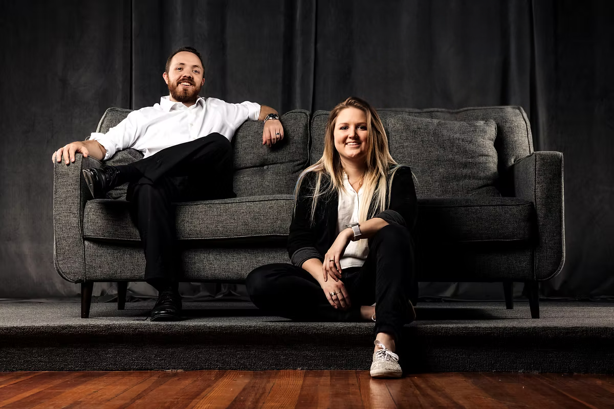 Logan and Megan Brincks, co-founders of RideVoy